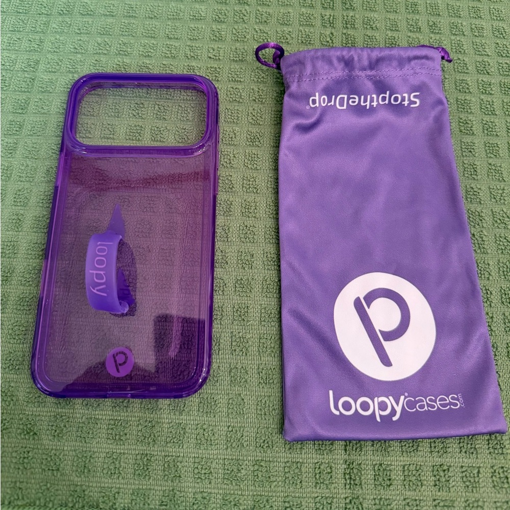 Loopy Case IPhone 17 Pro Max-Clear Neon Purple